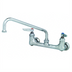 Thumbnail image #1 for T&S Brass Wall-Mounted Pantry Sink Mixing Faucet with 12-Inch Swing Nozzle and 8-Inch Adjustable Centers