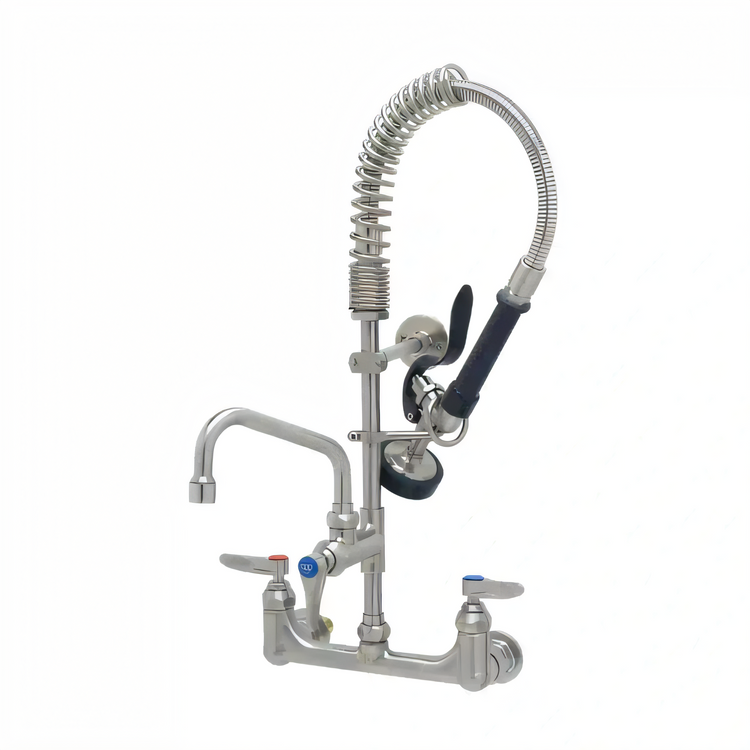 Product image #2 for T&S Brass Mini Pre-Rinse Unit with 8-Inch Wall-Mount Mixing Faucet and 1.15 GPM Spray Valve
