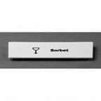 Thumbnail image #1 for Cambro Camrack® CECSB6000 Dishwasher Rack Extender ID Clip, Pre-Printed "Sorbet," White ABS, 5"L x 1-9/16"H Case of 6