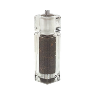 American Metalcraft Clear Acrylic Salt & Pepper Mill/Shaker Combo, 3.5 oz, 6.5-Inch Tall