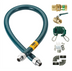 Thumbnail image #1 for Krowne Royal Series Moveable Gas Connection Kit for Canada, 3/4 Inch I.D., 72 Inch Stainless Steel Gas Hose