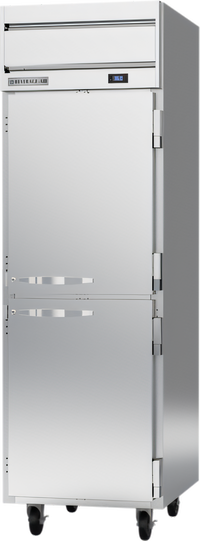 Beverage-Air Horizon Series One-Section Top Mount Reach-In Refrigerator with Right-Hand Hinged Half-Solid Doors, 21.17 Cu. Ft.