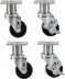 Thumbnail image #1 for Vulcan 6-Inch Adjustable Shelf Casters, Set of 4 with 2 Locking Casters