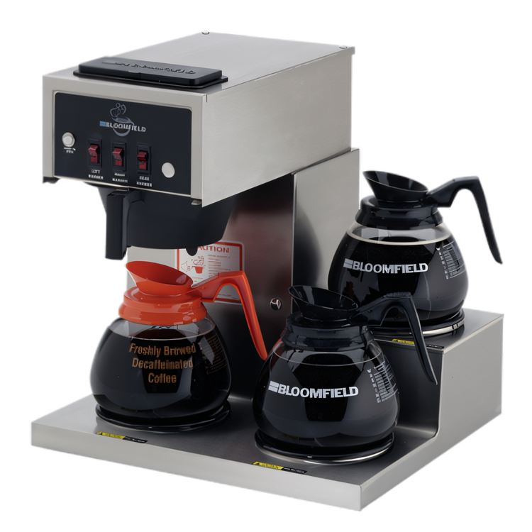 Product image #1 for Bloomfield Koffee King® Single Low-Profile Pour-Over Decanter Brewer with 3 Lower Warmers