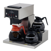 Bloomfield Koffee King® Single Low-Profile Pour-Over Decanter Brewer with 3 Lower Warmers