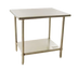 Thumbnail image #1 for BlendPort EL Series 24 x 24-Inch Flat Top Work Table with 430 Stainless Steel Top and Galvanized Base