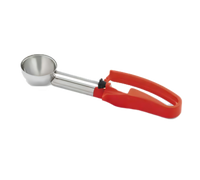 Vollrath #24 Extended-Length Portion Scoop Disher, 1.52 oz, Red Ergonomic Handle