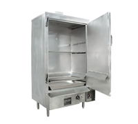 MasterRange 30-Inch Propane Gas Smokehouse with Stainless Steel Front and Sides, Left-Hinged Door
