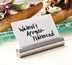 Thumbnail image #1 for Brushed Stainless Steel Rod Menu Card Holder, 1-1/4 in. x 5/8 in., 1/4 in. Top Slip