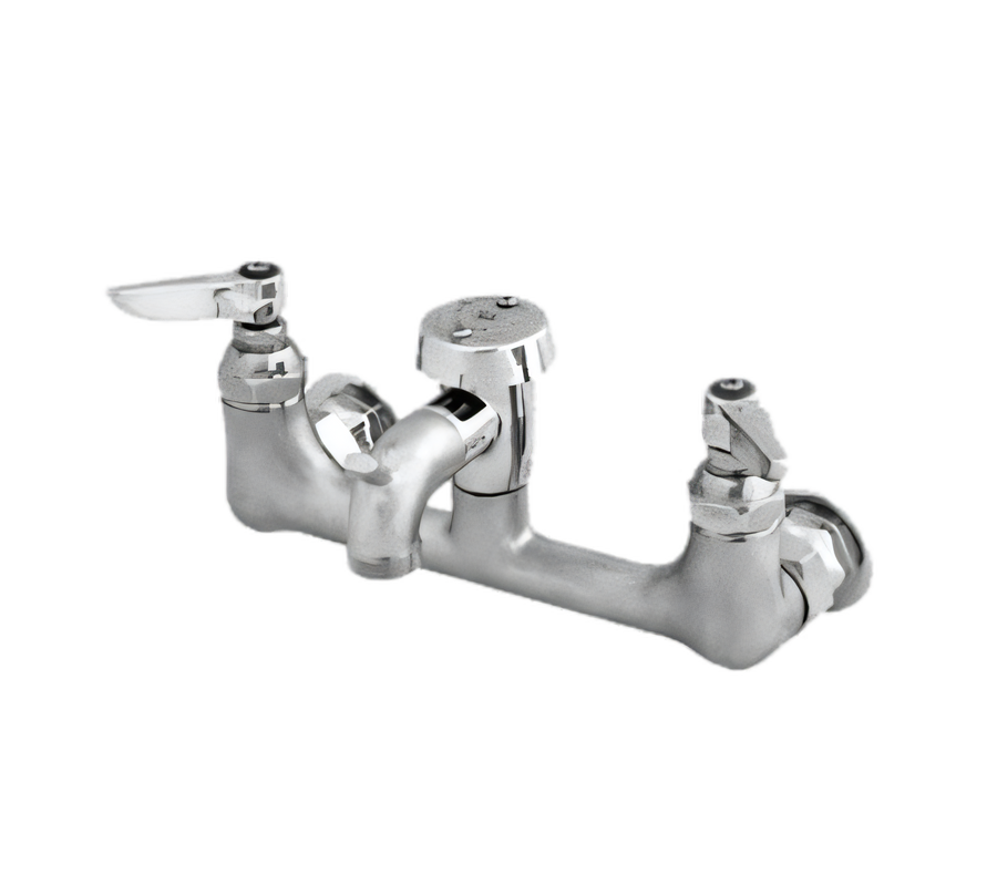 Product image #1 for T&S Brass B-0674-RGHM Service Sink Faucet with Vacuum Breaker Nozzle and Pail Hook, 8-Inch Centers