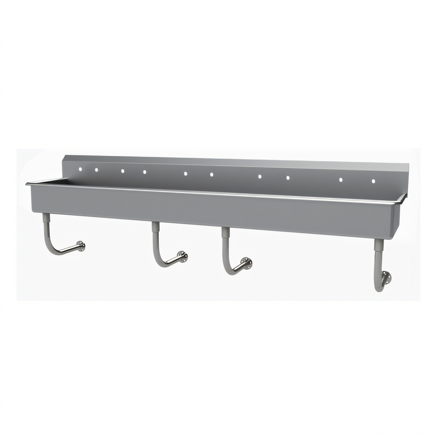 Product image #1 for Advance Tabco Multiwash Wall-Mounted Hand Wash Sink, 100-Inch Wide, 5 Faucet Hole Sets
