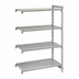 Thumbnail image #2 for Cambro Camshelving Premium 4-Shelf Solid Add-On Polymer Shelving Unit, 21 x 30 x 64 Inches, Speckled Gray
