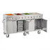 Thumbnail image #1 for FWE Handy Line Mobile Heated Serving Cabinet with 4 Wet Wells and 28-Pan Understorage