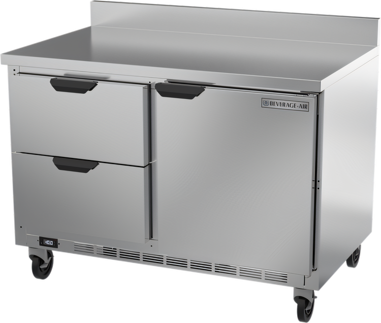 Product image #1 for Beverage-Air WTFD48AHC-2-FIP 48-Inch Two-Section Worktop Freezer with 2 Drawers and 1 Solid Door