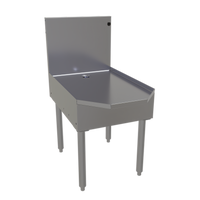 Glastender Island Oasis Freestanding Frozen Drink Machine Stand with Drain Pan Work Surface, 18-Inch x 29-Inch