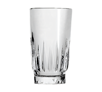 Breckenridge 9 oz Clear Rim-Tempered Faceted Hi-Ball Glass
