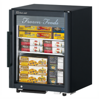 Turbo Air Super Deluxe Countertop Glass Door Merchandiser Freezer, 4.26 Cu. Ft., Self-Contained, Rear-Mounted