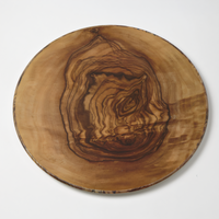 American Metalcraft Naturals 21-1/2-Inch Round Melamine Platter, Olive Wood Pattern