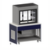 Thumbnail image #1 for Atlas Metal INFPT-3 Mobile Cold Food Pass-Through Unit with Refrigerated Display Case
