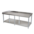 Thumbnail image #1 for BK Resources SVET-7230-6 73 x 30 x 26-Inch Stainless Steel Equipment Stand with 18-Gauge Top, Adjustable Undershelf and 2-Inch Riser
