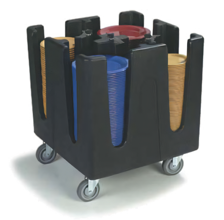 Product image #1 for Optimizer Small Dish Dolly with 4 Adjustable Dividers, Black