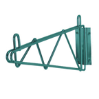 Thumbnail image #1 for Advance Tabco Special Value Series GB-14-X Wire Shelving Wall Bracket Pair, 14" Deep, Single Mount, Green Epoxy Coated