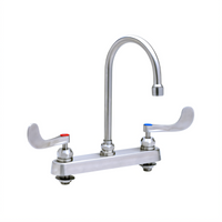 EverSteel 8-Inch Center Deck Mount Workboard Mixing Faucet with 5 3/4-Inch Swivel Gooseneck Spout