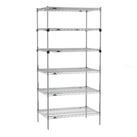 Metro Super Erecta 6-Tier Stationary Starter Wire Shelving Unit, 36