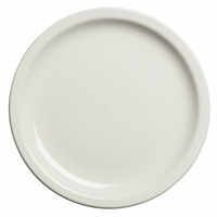 Cambro Camwear Classic White 9-Inch Round Ceramic Plate