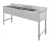 Thumbnail image #1 for 72-Inch 4-Compartment Stainless Steel Floor Model Deli Sink with Dual Drainboards and Faucet