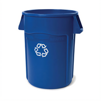 Rubbermaid Commercial BRUTE 44-Gallon Blue Recycling Container, Round, Open Top, Without Lid