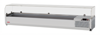 Turbo Air E-Line Countertop Refrigerated Salad Prep Table with Clear Hood, 8 1/3-Size Pan Capacity
