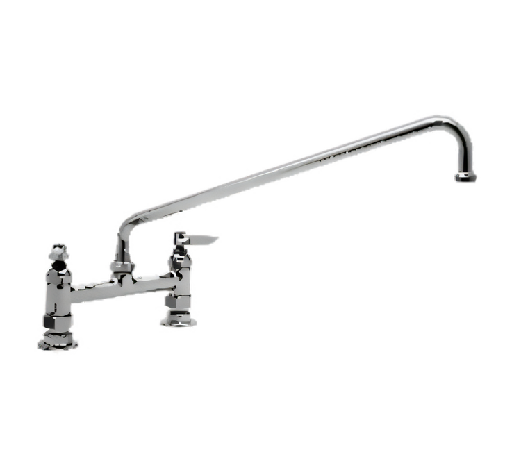 Product image #1 for T&S Brass 8-Inch Center Deck Mount Mixing Faucet, Less Nozzle