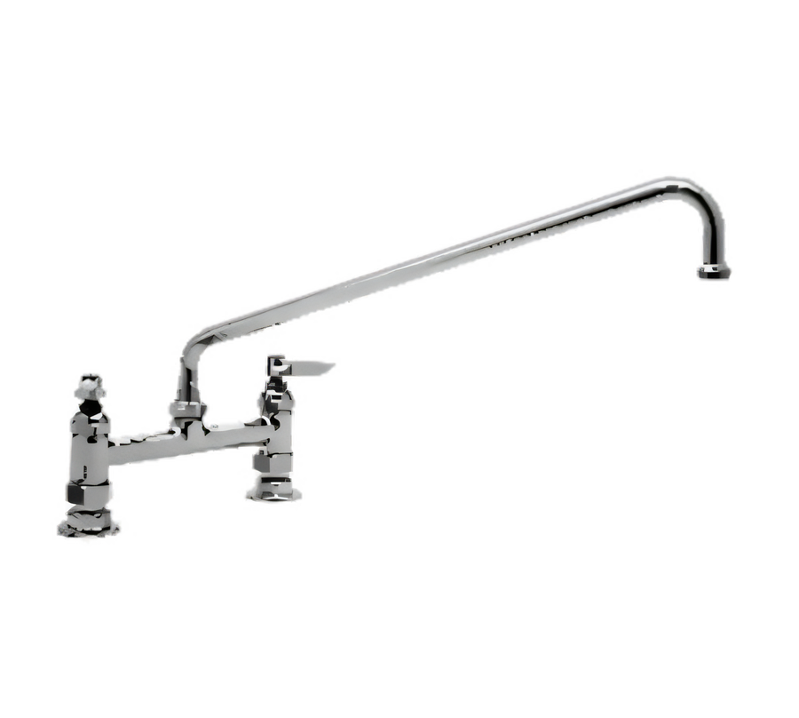 Product image #1 for T&S Brass 8-Inch Center Deck Mount Mixing Faucet, Less Nozzle