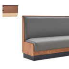 Thumbnail image #1 for ATSMFG ATS AT&S-ASWB-KR36-P GR6 Karender Wall Booth, 36" high, Plain back, Upholstery and foam fitted over a computer-cut cabinet-grade plywood