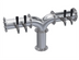 Thumbnail image #1 for Krowne 4-Faucet Air-Cooled Pipe Y-Tower Beer Tower, 30-Inch, Brushed Stainless Steel
