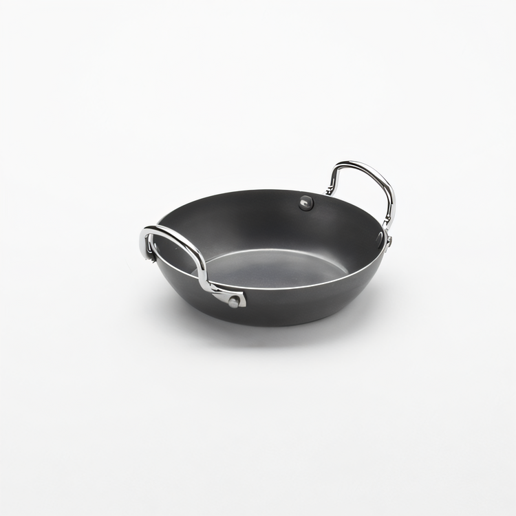 Product image #1 for American Metalcraft 13 oz. Black Steel Round Paella Pan