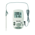 Thumbnail image #1 for Taylor Precision 1470FS Digital Cooking Thermometer and Timer, 32°–392°F, Folding Probe, 4-Ft Silicone Cord Case of 6