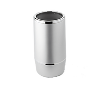 Frosted Silver Acrylic Double-Wall Insulated Wine Cooler, 5-Inch Diameter x 9-Inch High