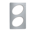 Thumbnail image #1 for Vollrath Miramar Single-Size Stainless Steel Template Adapter Plate for Miramar Cookware, 2 Medium Oval Cutouts