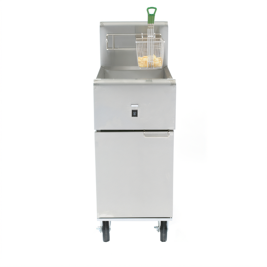 Product image #1 for Dean Super Runner Value SR114E Electric Open Pot Floor Fryer, 40 lb. Capacity