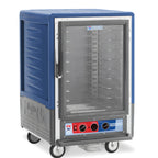 Thumbnail image #1 for Metro C5 Insulation Armour C535-MFC-U-BU Half-Height Mobile Heated Holding & Proofing Cabinet, Clear Polycarbonate Door, 8 Sheet/16 Hotel Pan Capacity