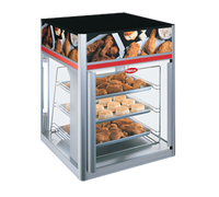 Hatco Flav-R-Savor 2-Door Countertop Hot Food Holding and Display Cabinet with Stationary 3-Tier Pan Rack, No Motor