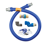 Dormont Blue Hose 1/2 Inch I.D. x 48 Inch Moveable Gas Connector Hose Assembly with Swivel MAX and SnapFast QD