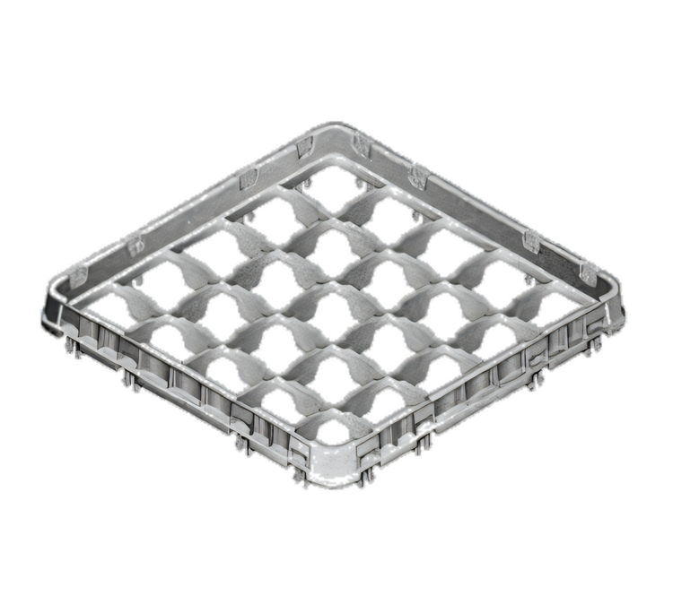 Product image #2 for Cambro Camrack® Full Size 20-Compartment Half Drop Cup Rack Extender, Soft Gray