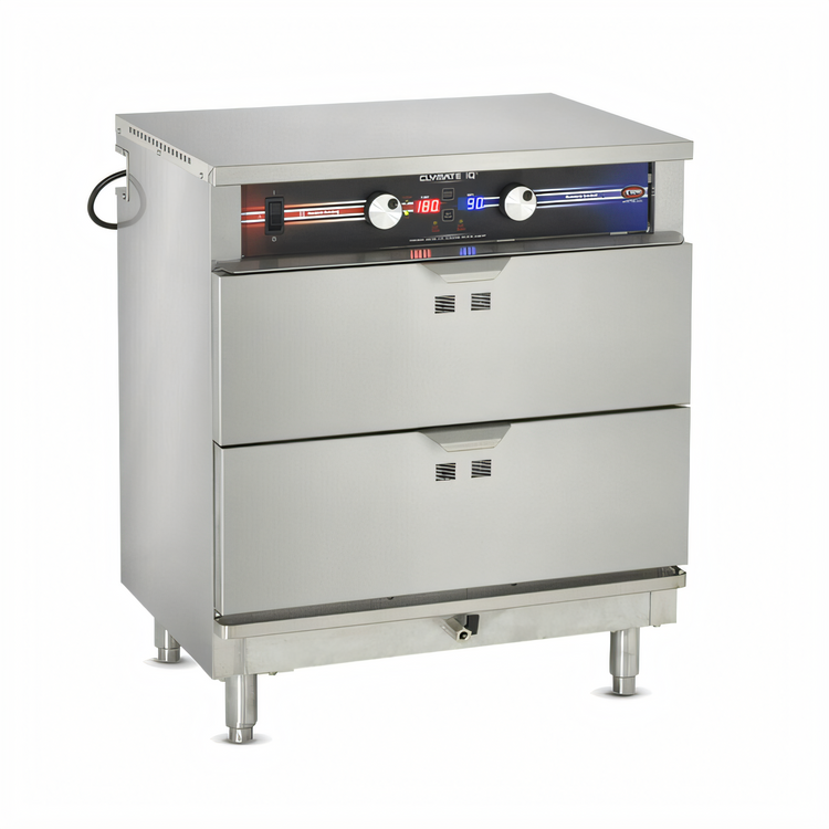 Product image #1 for Clymate IQ 2-Drawer Side-Load Heated Holding and Humidified Drawer Cabinet, 26-1/2 Inch Wide