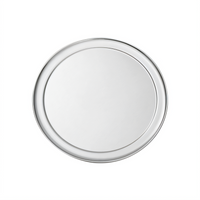American Metalcraft amNOW Essentials 12 Inch Round Tapered/Nesting Aluminum Pizza Pan, Wide-Rim, Flat Bottom, Pack of 6