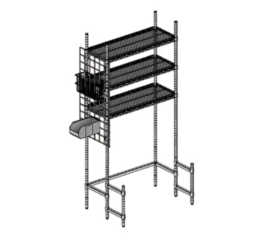 Product image #1 for Eagle Group 36-Inch Sandwich Prep Station with 3 Adjustable Wire Overshelves