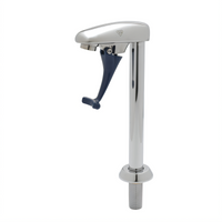 T&S Brass Deck Mount Glass Filler Faucet with 8-Inch Pedestal, Push-Back Valve, and 1/2-Inch NPT Male Shank