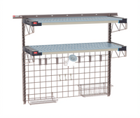 Metro SmartWall Complete Wall-Mounted Sink Shelf Kit, 56 Inch Wide, Metroseal Gray